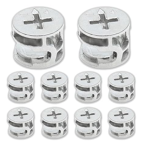 10 Pcs Cam Lock Nut for Furniture, 15x12mm Joint Connector Locking Nuts Furniture Connecting Cam Fittings