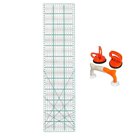 MANUFORE 60cm Quilting Ruler and Ruler Handle Bundle