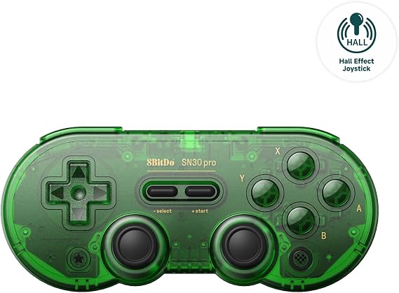 8Bitdo Sn30 Pro Bluetooth Kablosuz Hall Effect Oyun Kolu Jade Yeşil- Nintendo Switch/Switch 2, PC, macOS, Android, Steam Deck & Raspberry Pi