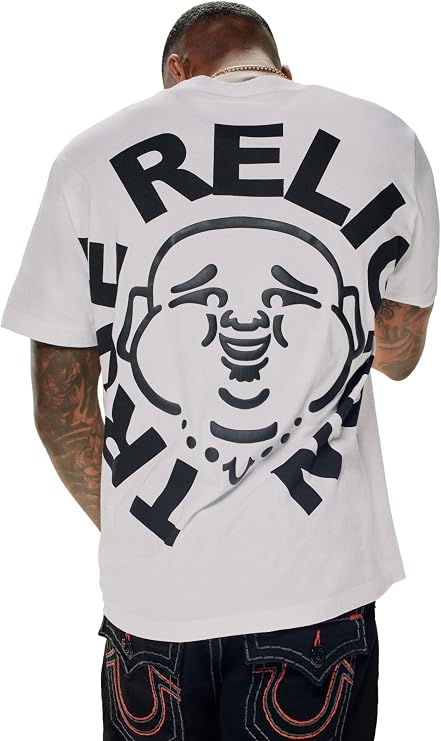 True Religion Men's Buddha Face Graphic Tee