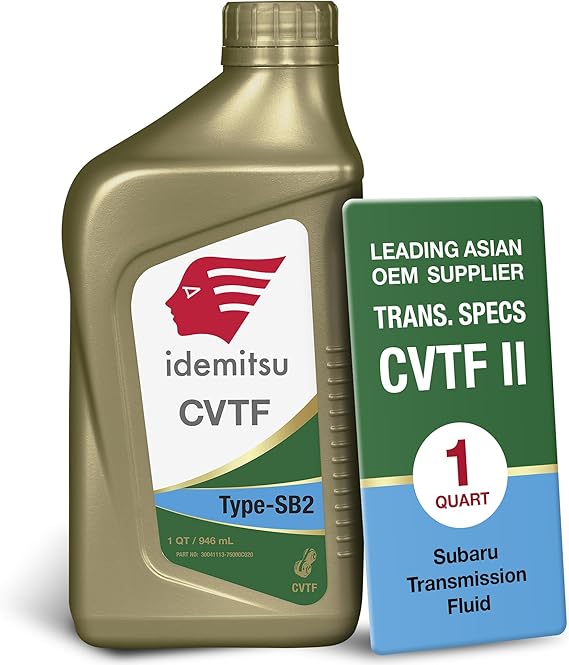 Idemitsu CVT Type SB2 Transmission Fluid for Subaru 1 Qt | For Subaru TR580 CVTs (CVTF-II) | Anti-Wear & Smooth Shifting | ISO & IATF Certified