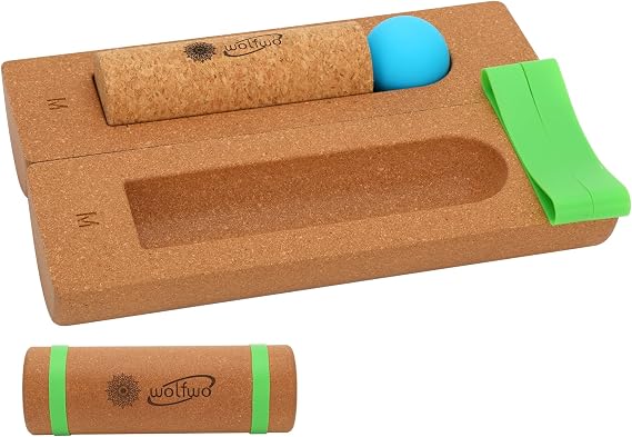 Foot Balance Cork - Foot Collective Cork Balance &Natural Wood for Feet Strengthening, corking balance board For Home Gym|Office Fitness Equipment for Plantar Fasciitis Relief | Foot Balance Trainer