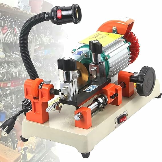 Double Head Key Duplicator Machine Horizontal Cutter for Car Keys, Multifunctional Accurate Cutting Tool