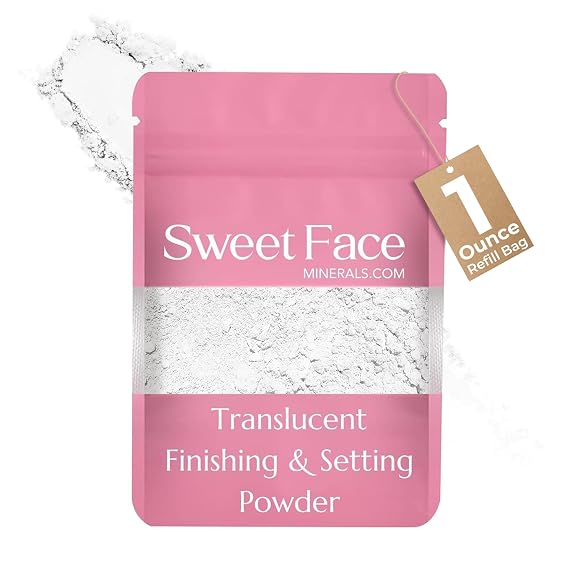 TRANSLUSCENT FINISHING BULK SETTING POWDER (1 Ounce Refill Pouch) Mineral Makeup Matte Bare Face Loose Illuminating Oil Control Blurring Baking Powder Extends Wear Talc-Free Poreless Finish