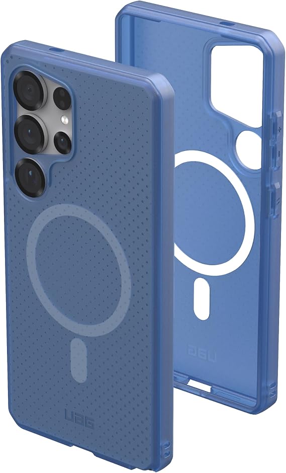 URBAN ARMOR GEAR UAG Designed for Samsung Galaxy S25 Ultra Case 6.9" DOT - Compatible with Magnetic Charging Slim Transparent Rugged Military Drop Tested Protective Cover, Cloud Blue