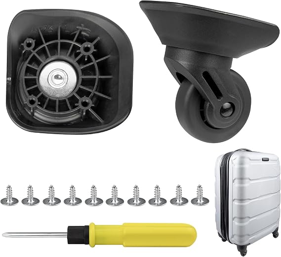 Wheels for Samsonite Omni PC Hardside, Replacement Kit for Carry On Spinner Luggage(A73)