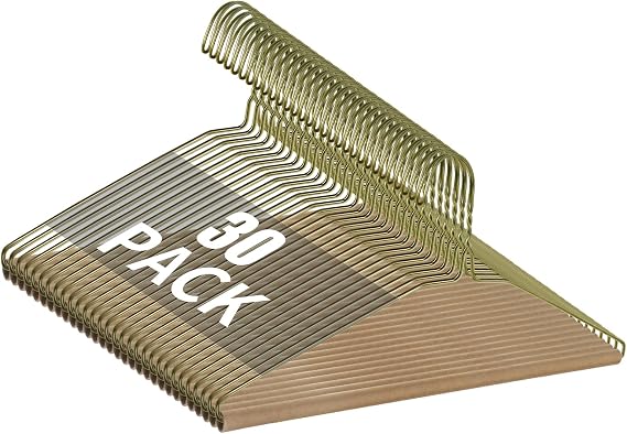30 Pcs Dry Cleaner Hangers Bulk with Tubes 16" Wire Hangers Kraft