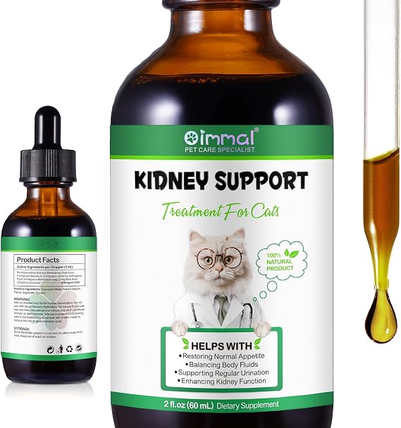 Kidney Support Drops for Dogs and Cats 60 ml to Support Healthy Kidney Function in Cats and Dogs Increased Immunity Strengthens the Kidneys (Cats)