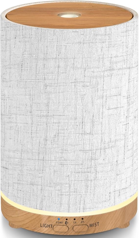 URPOWER 100mL Essential Oil Diffuser Scent Diffusers Oil Machine for Home | With Liner Cover, Timer Control, 7-Color LED Lighting and Ultrasonic Mist Air Diffuser for Bedroom & Office Fragrance
