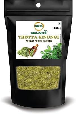 Thotta Sinungi Powder -100 g 2  Mimosa Pudica Powder, Thotta SinungiSleepy Plant PowderSensitive Plant PowderMudatha DamaraLajaluMuttidare MuniThottavadiAjalikalika- 100 G