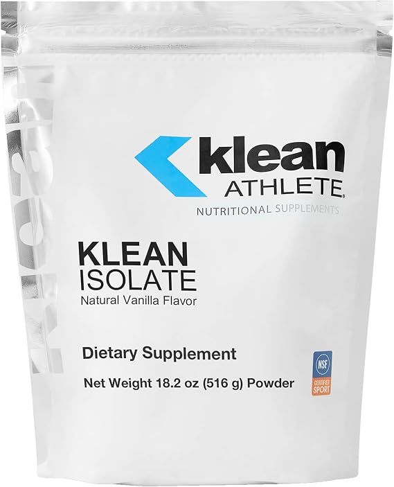 Klean Athlete Klean Isolate, Natural Vanilla Flavor, 20 Servings | Whey Protein Isolate to Enhance Daily Protein and Amino Acid Intake for Muscle Integrity*, NSF Certified for Sport