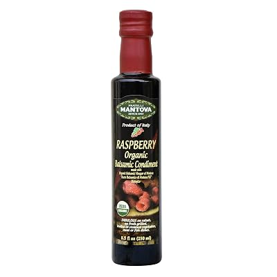 Mantova Fratelli Raspberry Organic Balsamic Vinegar, 8.5 Fl Oz