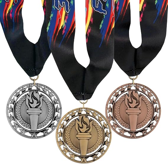 Hodges Award Medals - Gold, Silver, and Bronze Award Medals - 3 Pack