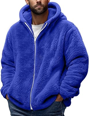 SUWBMHWE Winter Jacket Mens Full Zip Fleece Men Hooded Hoodies for Uk Black Jackets Lined Hoodie Up Heavy Duty Coat Polar