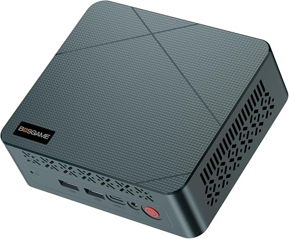 BOSGAME E2 Mini PC, AMD Ryzen 5 3500U, 16GB DDR4 RAM 512GB NVMe SSD | Desktop Computer 4K Triple Display via Dual HDMI & USB-C, WiFi 5, BT 5.0, Small Form Factor Business Office PC