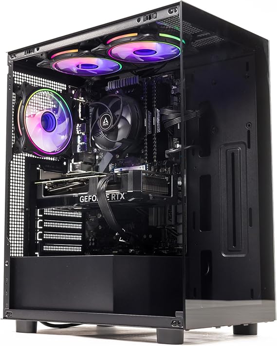 GTR Gaming PC | Ryzen 7 5700X | RTX 5060 Ti 8GB | 32GB DDR4 3600MHz | 1TB NVMe SSD | 650W PSU | ARGB Glass Case | Windows 11 | Wi-Fi
