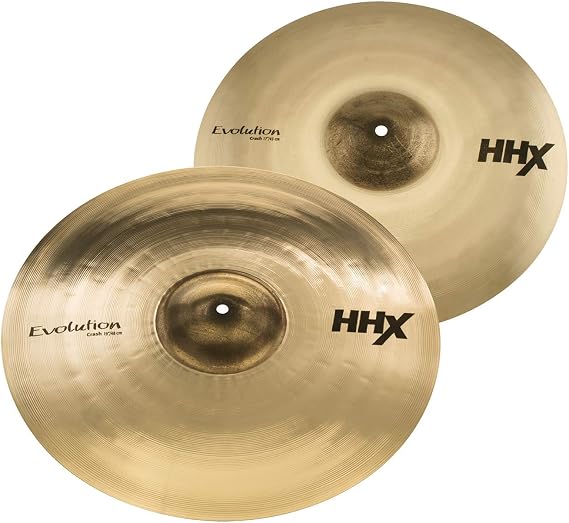SABIAN HHX Evolution Pack 17" and 19" Crash Cymbals (15004XEB),Gold,Black