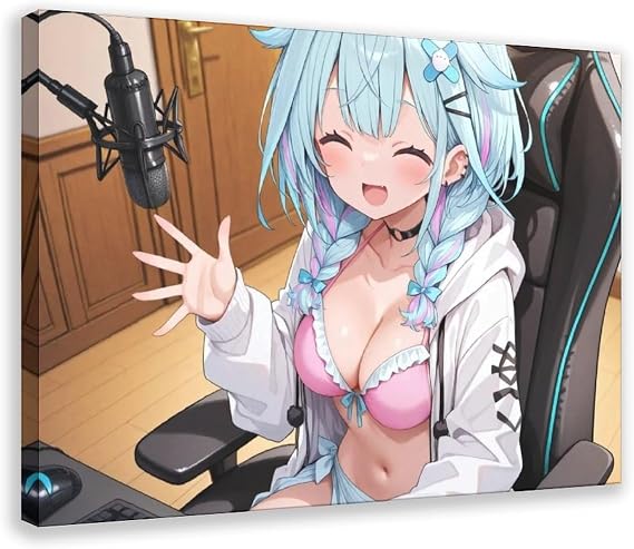 AI Japanese Anime, AI Sexy Girl, AI Anime Drawing80 Canvas Poster Wall Art Decor Print Picture Paintings for Living Room Bedroom Decoration Frame: 12x18inch(30x45cm)