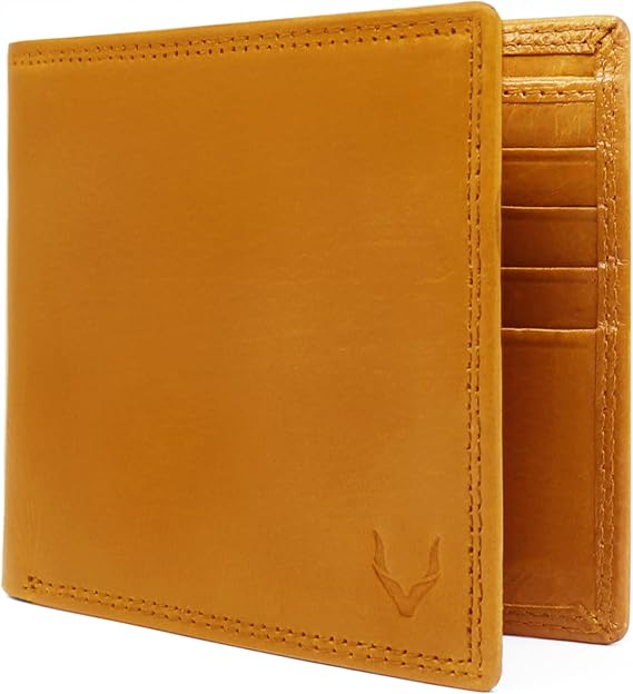 PELLE TORO Minimalist Slim Mens Wallet, Handmade Real Leather Card Wallet with RFID Blocking, 10 Card Holder Slots & Note Section, Tan