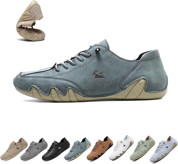 Women Men Lightweight Barefoot Walking Shoes, Vogldeck - Waterproof and Breathable Orthopedic Beck Shoes Non-Slip Comfortable Outdoor Unisex Walking Casual Loafers(Green,4.5 UK)