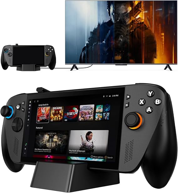 SIWIQU Docking Station for ROG Xbox Ally X/ROG Xbox Ally Portable TV Dock Station Replacement with 4K@144Hz HDMI Adapter, Gigabit Ethernet, 2 USB-A Ports, 100W USB-C Port