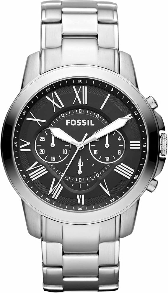 Fossil Grant Watch for Men, Quartz Chronograph Movement with Stainless Steel Strap