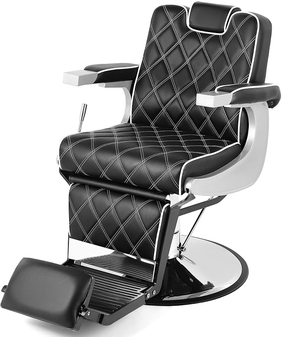 Artist hand Heavy Duty Barber Chair All Purpose Recline Barber Chairs | Heavy-Duty Round Base, PU Leather Barbershop, Barbershop Chair, Salon Chairs for Hair Stylist