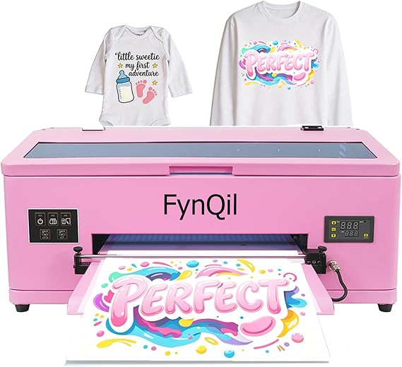 A3 DTF Printer R1390 for Beginner, A3 DTF Transfer Printing Machine for DIY Print T-Shirts Apparel with Automatic Cleaning Includes Software and Consumable Remote Installation