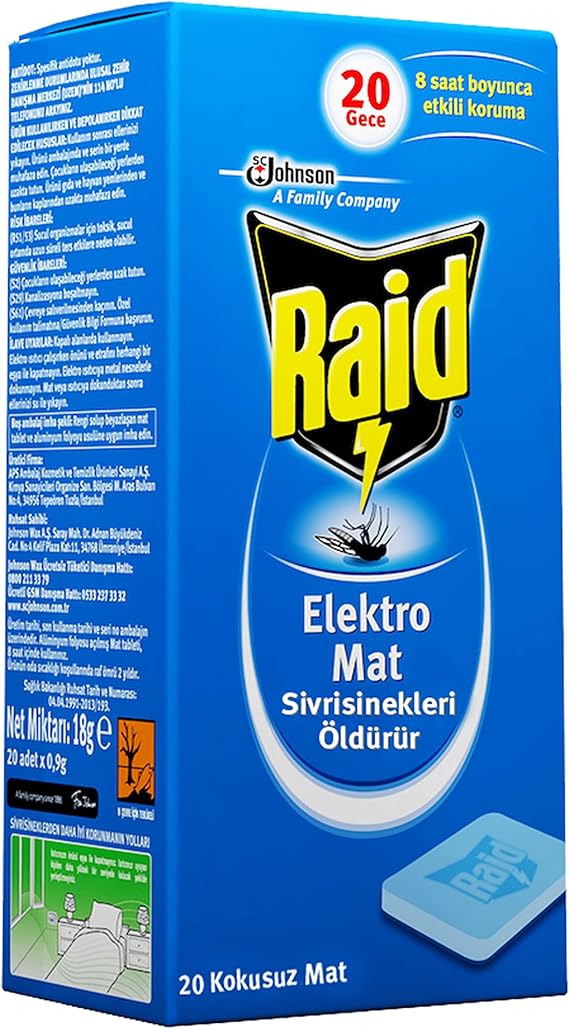 Raid Elektro Mat Kokusuz Tablet 20li