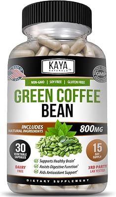 Kaya Naturals Green Coffee Bean Extract - Non-GMO, Gluten-Free Supplement 30 Count Pack of 1