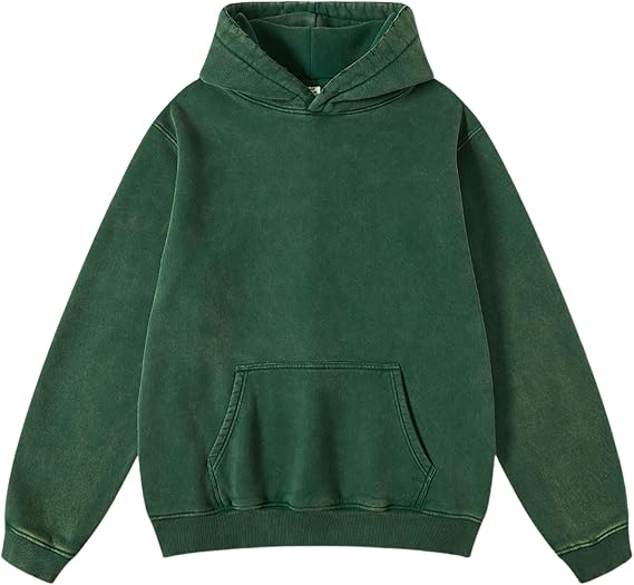 Mens Oversized Hoodies Vintage Cotton Heavyweight Fleece Pullover Baggy Acid Wash Hooded Sweatshirt Unisex Streetwear