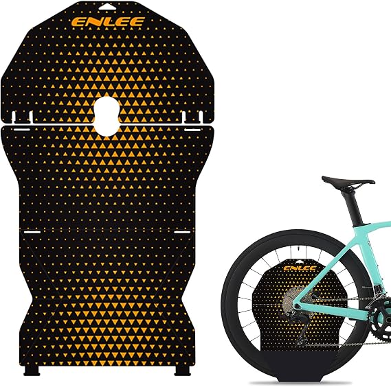 ENLEE Bike Disc Brake Cover - Anti-Oil Stain Guard for Disc Brakes, Heat-Resistant PP Cleaning Cover Protector with Sewage Storage Function, Universal Fit All Bicycles, Orange Star