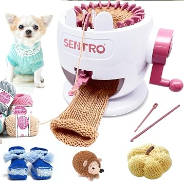 SENTRO 22 Needle Knitting Machine, Hand Knitting Loom Machine, Round Yarn Machine for Adults and Beginners, Circular Knitting Machine, Yarn Maker for Hat,Sock,Arts and Crafts