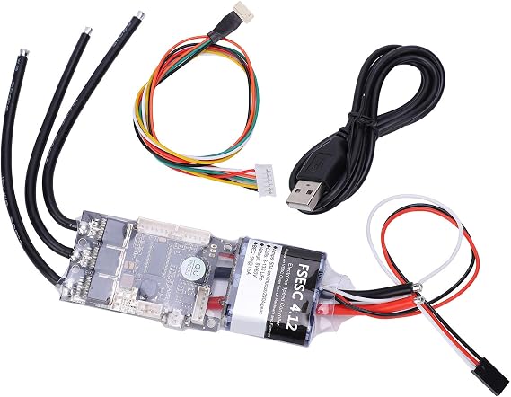 Flipsky ESC V4.12 50A High Current Electronic Speed Controller for VESC Compatible with Smooth Start Electric Brake 8-60V 12S Lipo