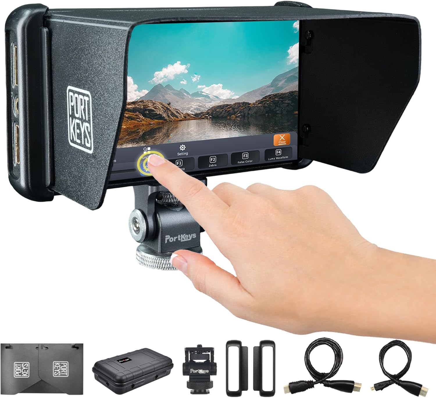 Portkeys PT5 II 5" Touchscreen Camera Field Monitor MOVNORM OS 4K30P InputOutput Wide Color Gamut New Peaking 3D LUT Video Assist Luma RGB Waveform for DSLR