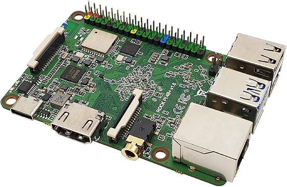 Rock Pi 4 Plus Rockchip RK3399(OP1) Single Board Computer LPDDR4 4GB with WiFi 5 and Bluetooth 5.0 Support Twister OS (4GB RAM+64GB eMMC)