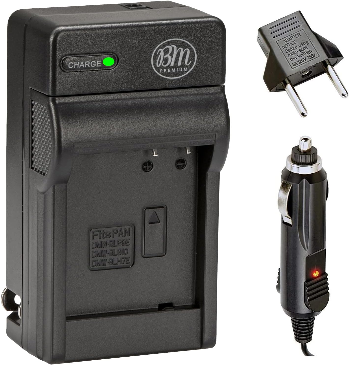 BM Premium DMW-BLH7 Battery Charger for Panasonic Lumix DC-GX850, DMC-LX10, DMC-LX15, DMC-GM1, DMC-GM1K, DMC-GM1KA, DMC-GM1KS, DMC-GM5, DMC-GM5KK Digital Camera