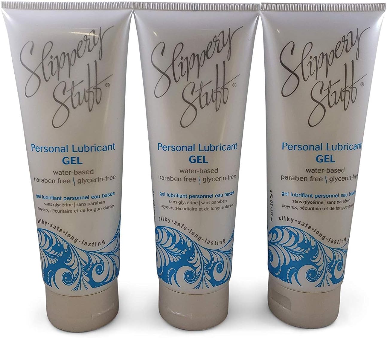 Slippery Stuff Water-Based Longlasting Personal Lubricant Gel, 8 oz 3 Pack