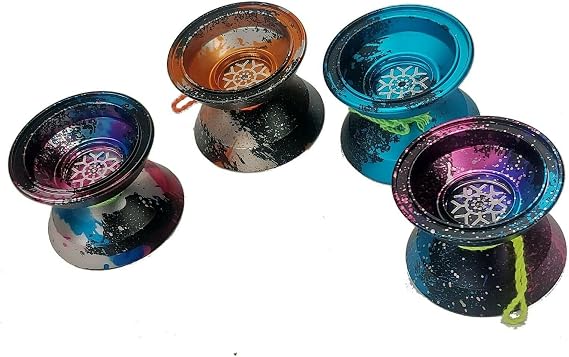 Unresponsive Yoyo Anodized Magic Trick Metal Yo-yo for Beginners Orange Splash