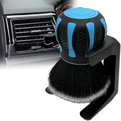 1 Pcs Ultra Soft Detailing Brushes,Automobile Beauty Tools, Ultra Soft Detail Brush with Storage Rack for Most Cars Blue