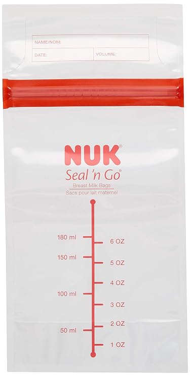 NUK Simply Natural Seal n' Go Breast Milk Bags, 50CT