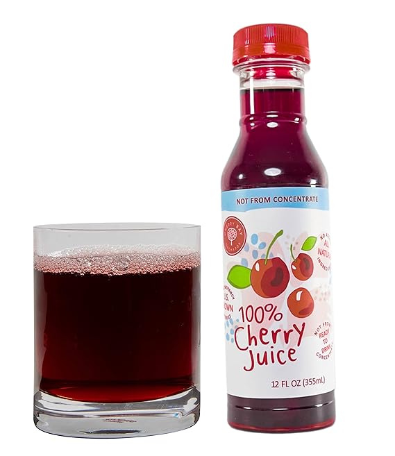 Cherry Bay Orchards Montmorency Tart Cherry Juice - 12oz Ready to Drink Bottle - 100% Domestic, All Natural Ingredients, No Added Sugar, Gluten-Free, and GMO Free -100% Vegetarian and Vegan