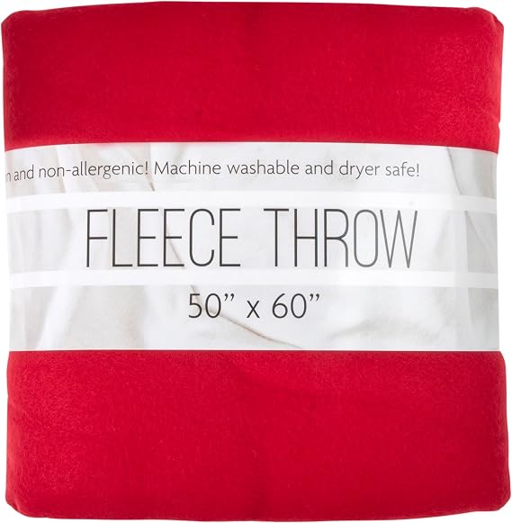 50x60 Throw Blankets, Ultra Soft Hypoallergenic Fleece Fall Throw Blanket for Livingroom, Couch, Chair, Bed, Red, Valentine's Day Throw