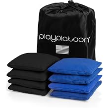 Premium Weather Resistant Duckcloth Cornhole Bags - Set of 8 Bean Bags for Corn Hole Game - Regulation Size & Weight
