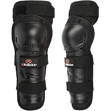 RIDBIKER 1 Pair of Motorcycle Knee Protector,Movable Knee Shin Guard PadsAdjustable Knee Cap Pads Protector Armor for Motorcycle Cycling Racing,Black