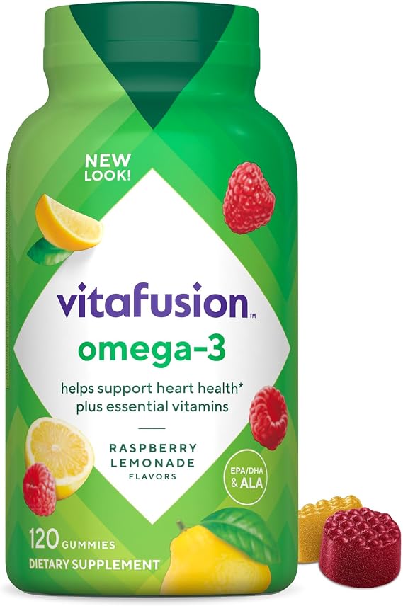 Vitafusion Omega 3 Gummies | 120 Adult Gummy Vitamins | EPA, DHA & ALA