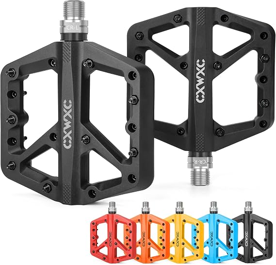 CXWXC Mountain Bike Pedals - Lightweight Nylon Fiber Bicycle Pedals