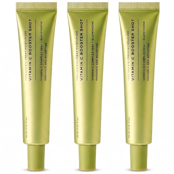 Vitamin C Booster Shot Serum with Glutathione, Niacinamide Vitamin E, Brightening Face Serum for Dark Spot Appearance, Fine Lines Dull Skin, Lightweight Hydrating Korean Skincare, 30ml/1.01 fl oz(3)