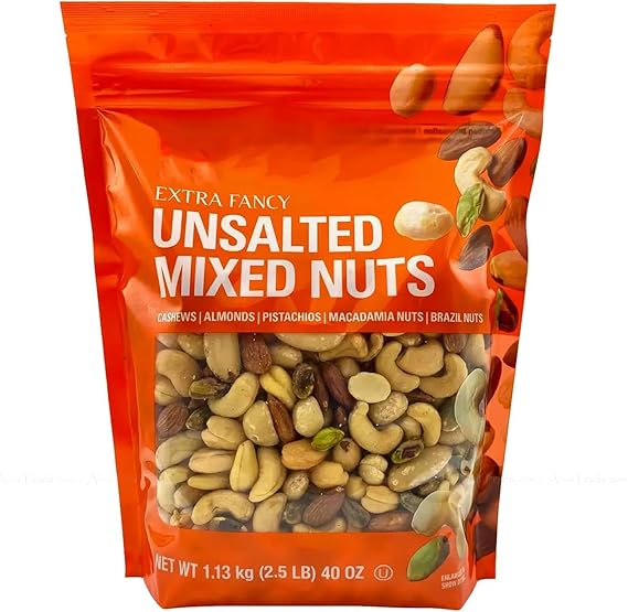 Extra Fancy Mixed Nuts, Unsalted, 1.13kg, Cashews, Almonds, Pistachios, Macadamia, Brazil Nuts (Pack of 1)
