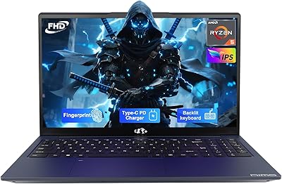 NIMO 15.6 FHD IPS Student-Laptop-Computer - 8GB RAM 256GB SSD, AMD Ryzen 5Beat i5-1135G7, 4 Cores Up to 3.7GHz, 65W Type-C, Fingerprint, Backlit Keyboard, Wi-Fi 5, BT5.2